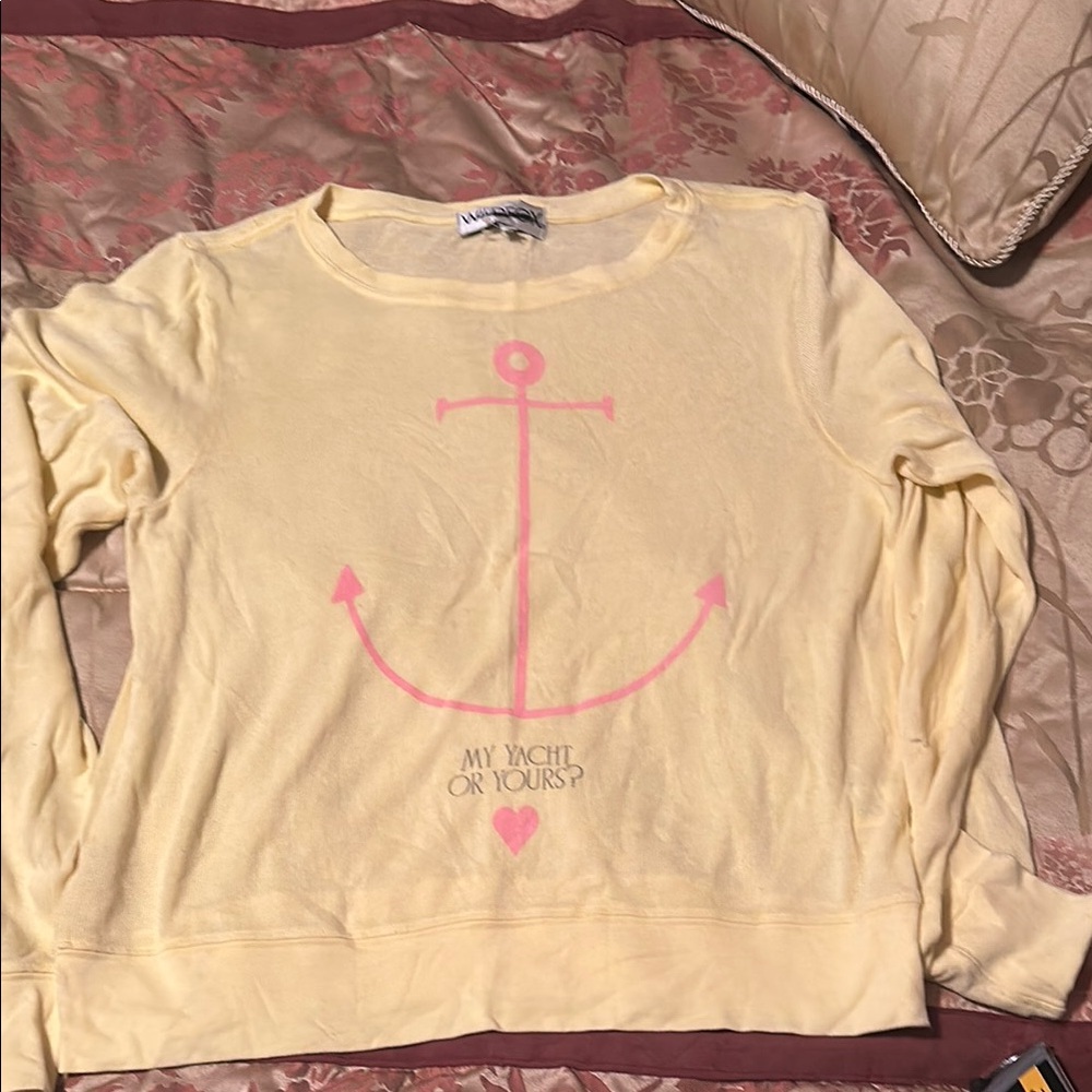 Wildfox Yellow Anchor Sweatshirt